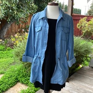 Chico’s Cotton Denim Anorak - image 1